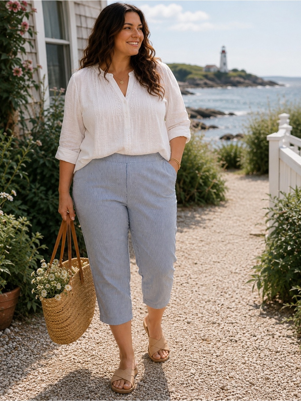 Banana Republic Linen Cotton Blend Capri Pants | Size 14